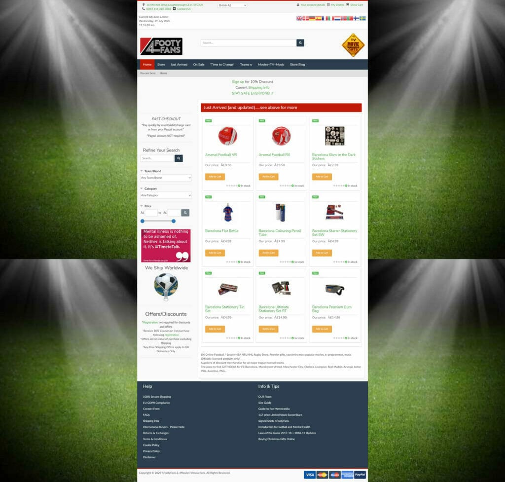 4FootyFans website before