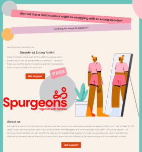 Sprugeons e-commerce landing page.
