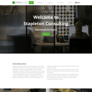 The homepage of stapleton consulting.