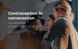 A website with the words confrontation in conversation.
