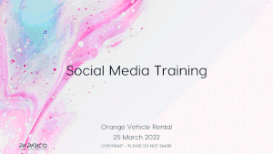 Social media training.