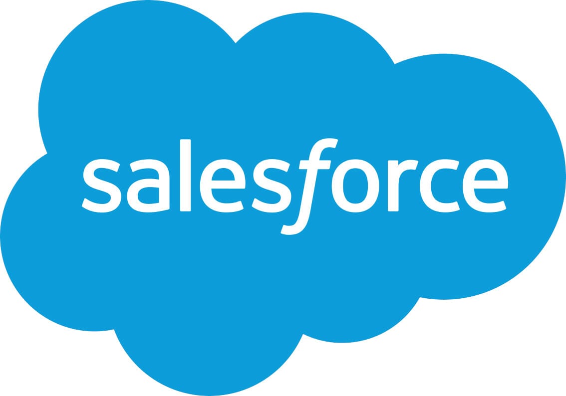 The salesforce logo on a white background.