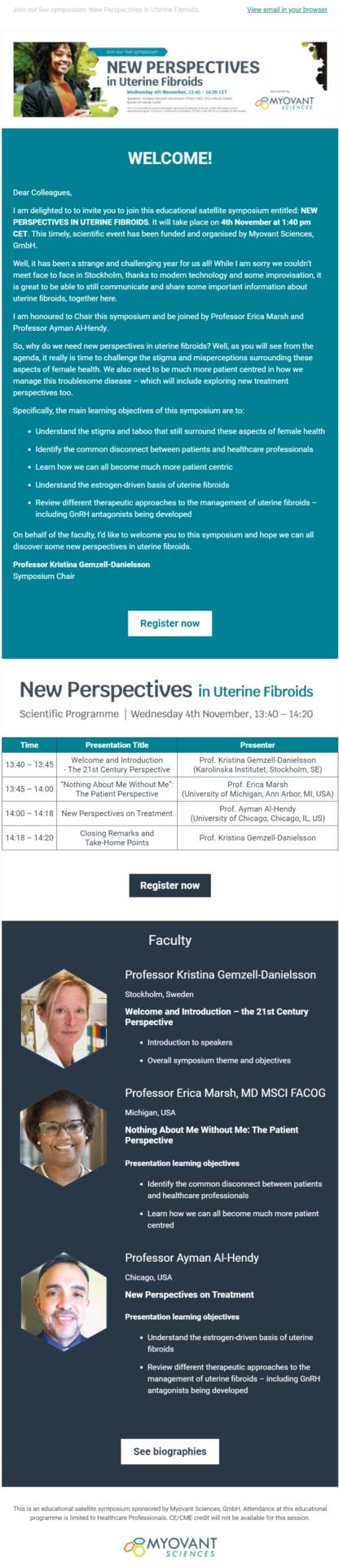 Women's health HTML5 email