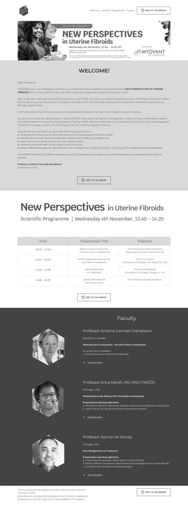 Prototype New Perspectives landing page prototype