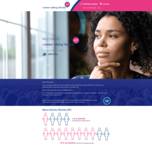 A website design for a women's conference.